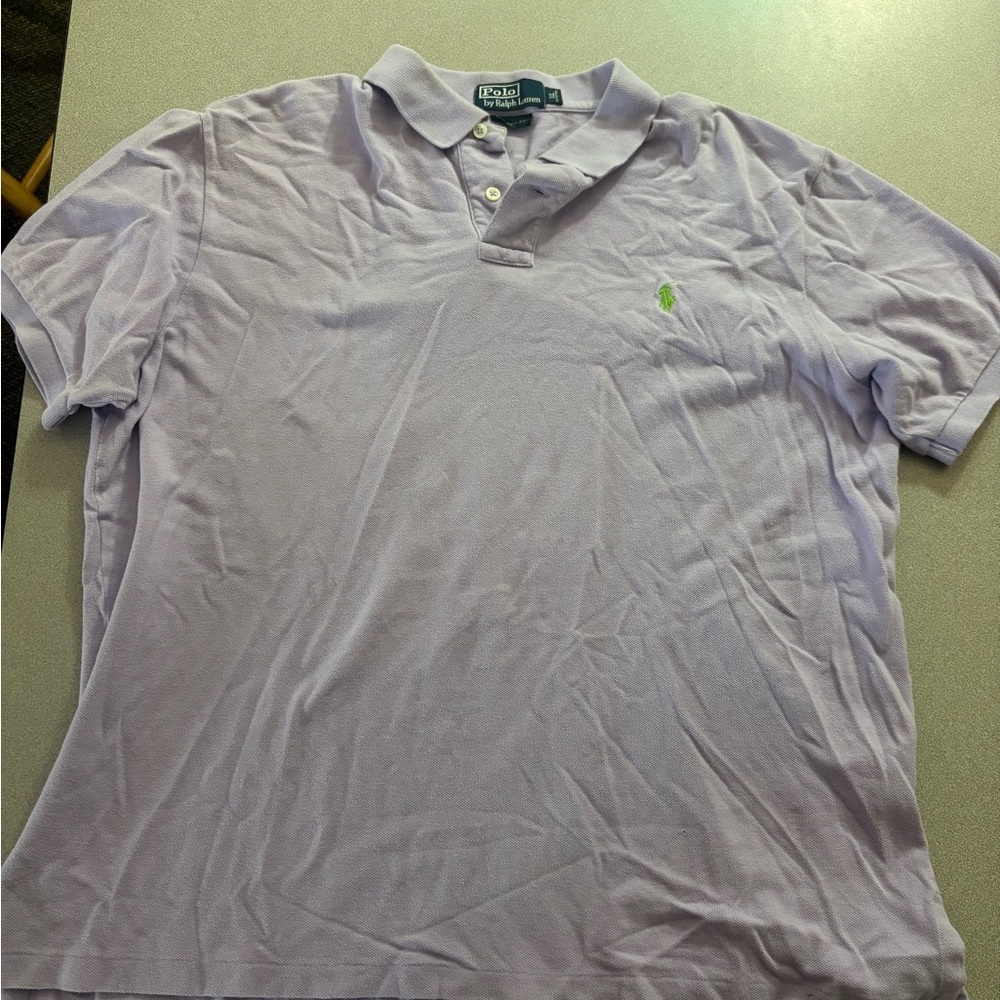 Ralph Lauren Men's Light Purple Polo Shirt